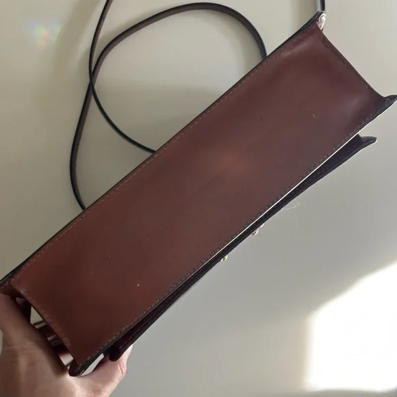 Louis Vuitton Monceau 28 Brown Monogram Crossbody Purse Gold Hardware Vintage - Picture 11 of 17